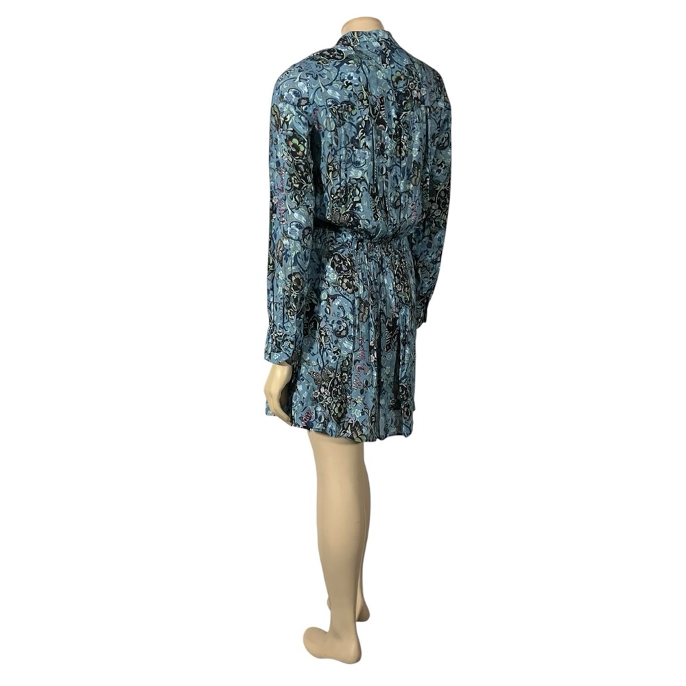 NWT Zadig & Voltaire Refla bohemian Patch Oxford blue printed Dress - Picture 3 of 15